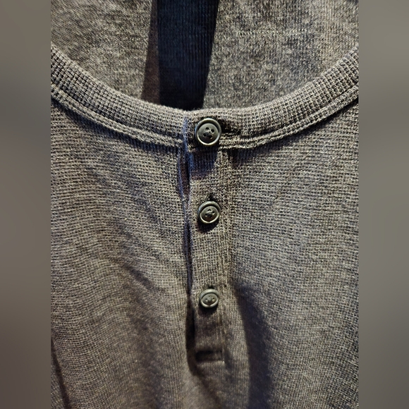 Hugo Boss Men's Cotton Waffle Henley Long Sleeve Shirt Size Int XXL - Picture 5 of 8